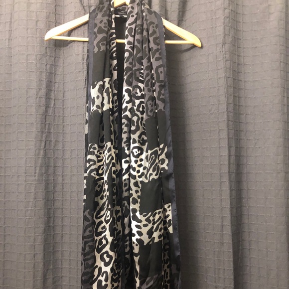 Burberry leopard print silk scarf